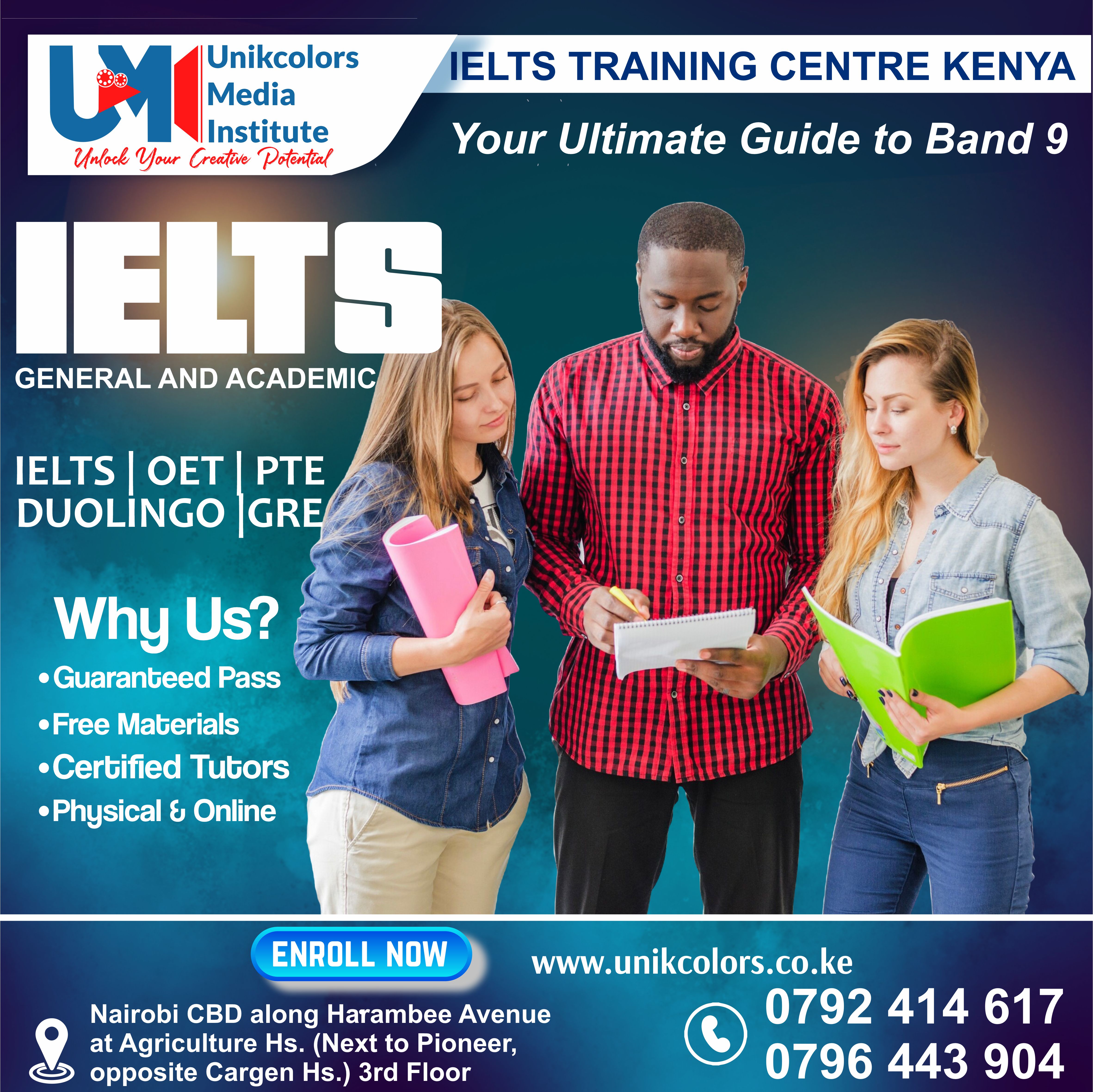 IELTS TRAINING CENTRE KENYA - IELTS PREPARATION | OET | TOEFL | PTE | GRE | DUOLINGO